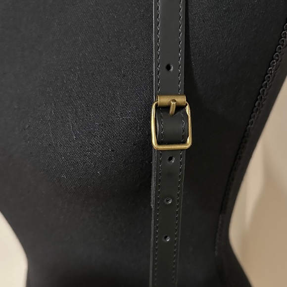 *DR. MARTENS* Black x Gold Leather Crossbody Purse Bag - Picture 7 of 8